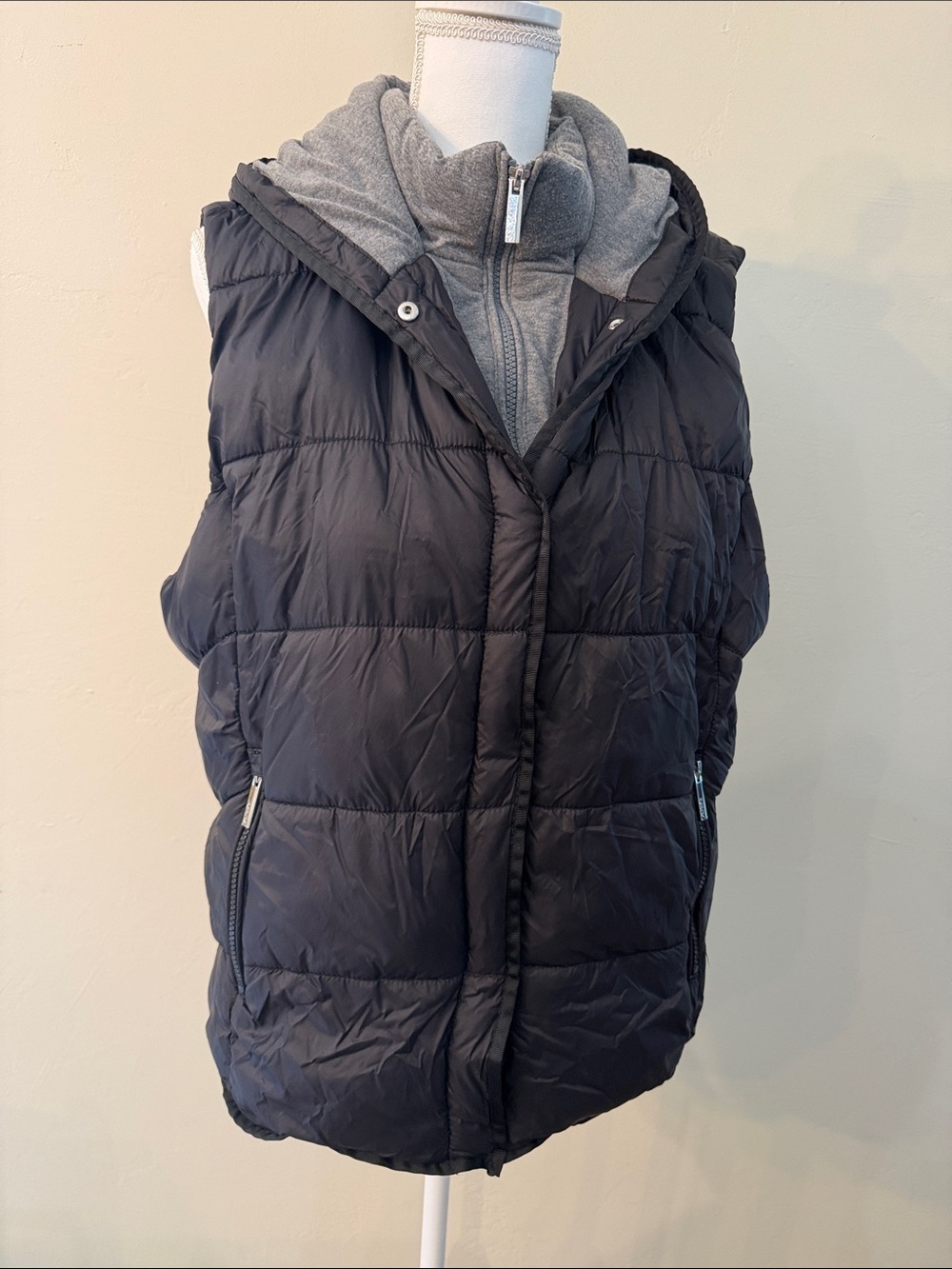 Marc New York Performance Women's XXL Black Hooded Puffer Vest